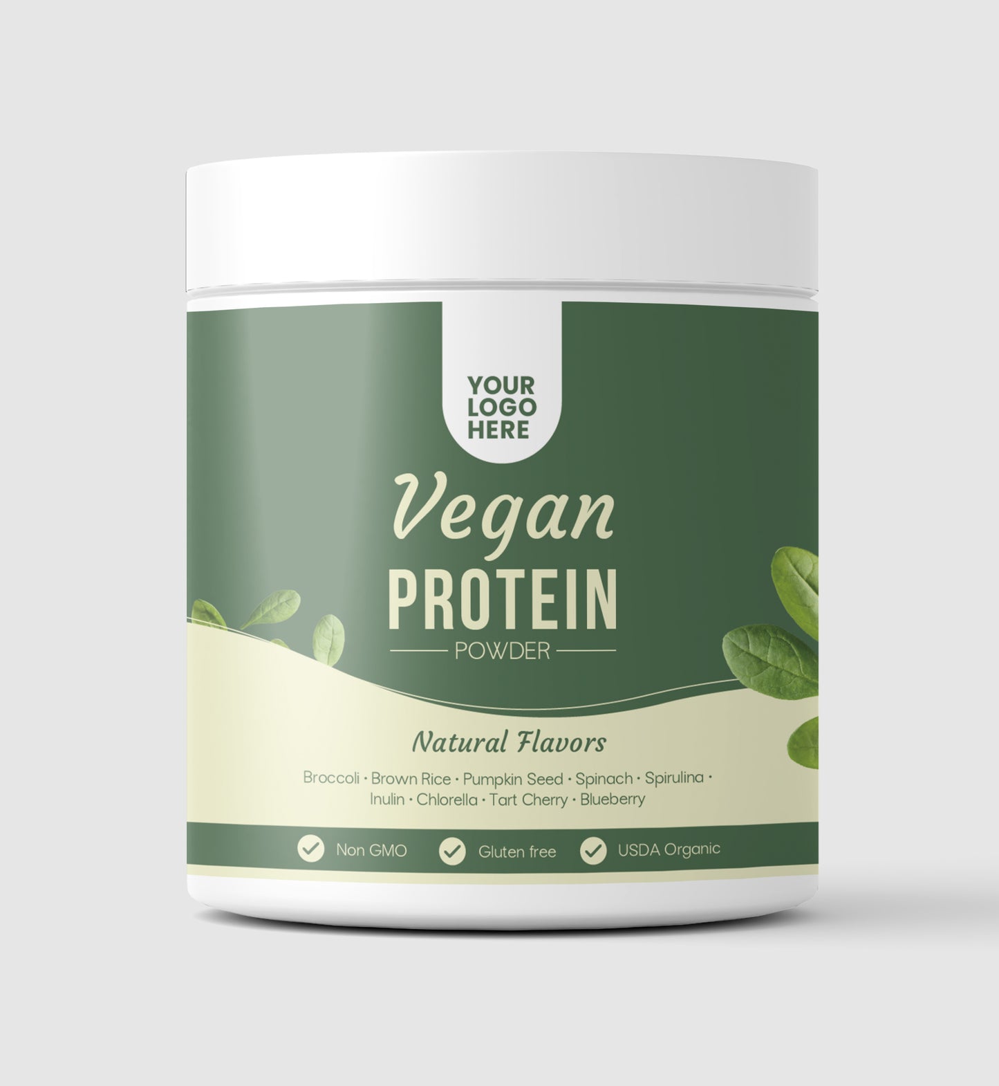 Vegan Protein - Coventional Pea Protein, Organic Brown Rice Protein, Organic Pumpkin Seed Protein, Organic Inulin Protein, Non-GMO