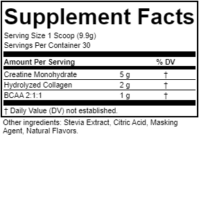 Creatine Powder for Women - Creatine Monohydrate, Hydrolyzed Collagen, BCAA 2:1:1, Citric Acid, Natural Flavors