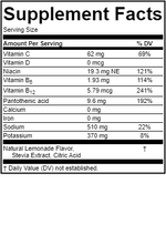 Hydration Multiplier - Vitamins (C,D,B8,B12), Niacin, Pantothenic Acid, Citric Acid & Natural Lemonade Flavor