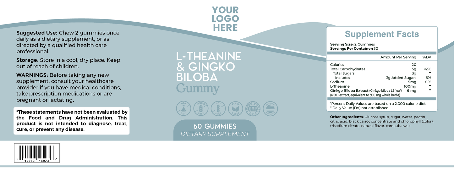 L-Theanine & Gingko Biloba Gummy