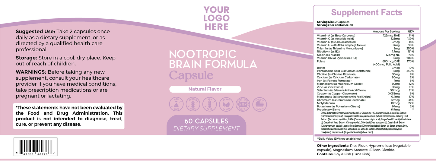 Nootropic Brain Formula Capsule