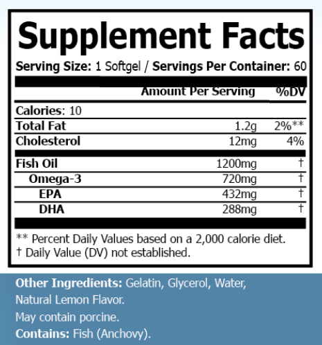 Omega 3 Fish Oil Softgel