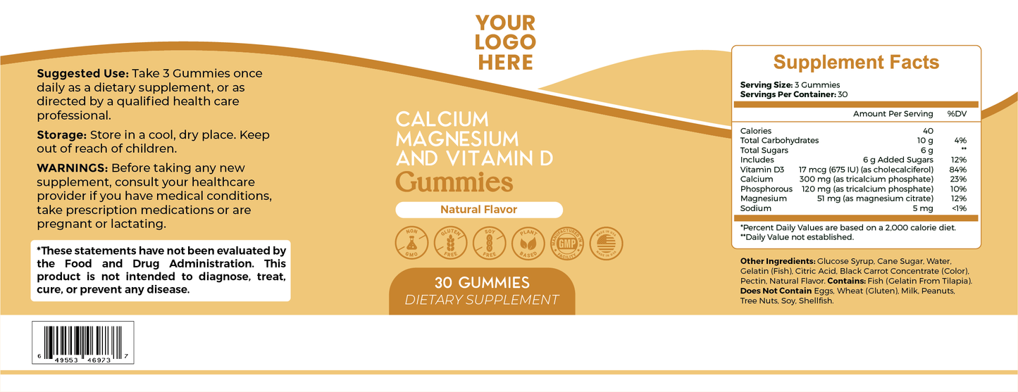 Calcium Magnesium And Vitamin D Gummies