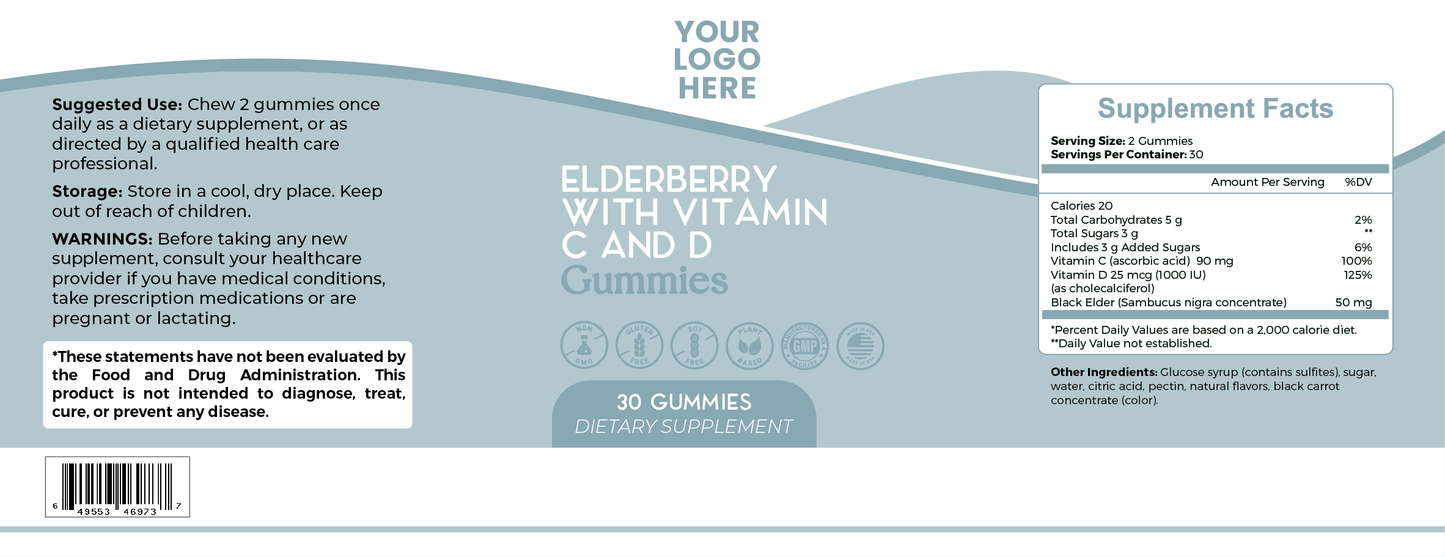 Elderberry With Vitamin C And D Gummies