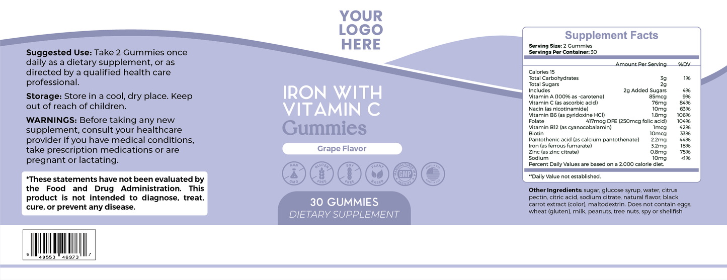 Iron with Vitamin C Gummies