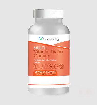 Multivitamin Biotin Gummy, Inositol, Zinc,  Iodine, Folate, Pantothenic Acid, Non- GMO, Vegetarian