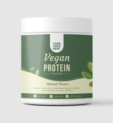 Vegan Protein - Coventional Pea Protein, Organic Brown Rice Protein, Organic Pumpkin Seed Protein, Organic Inulin Protein, Non-GMO