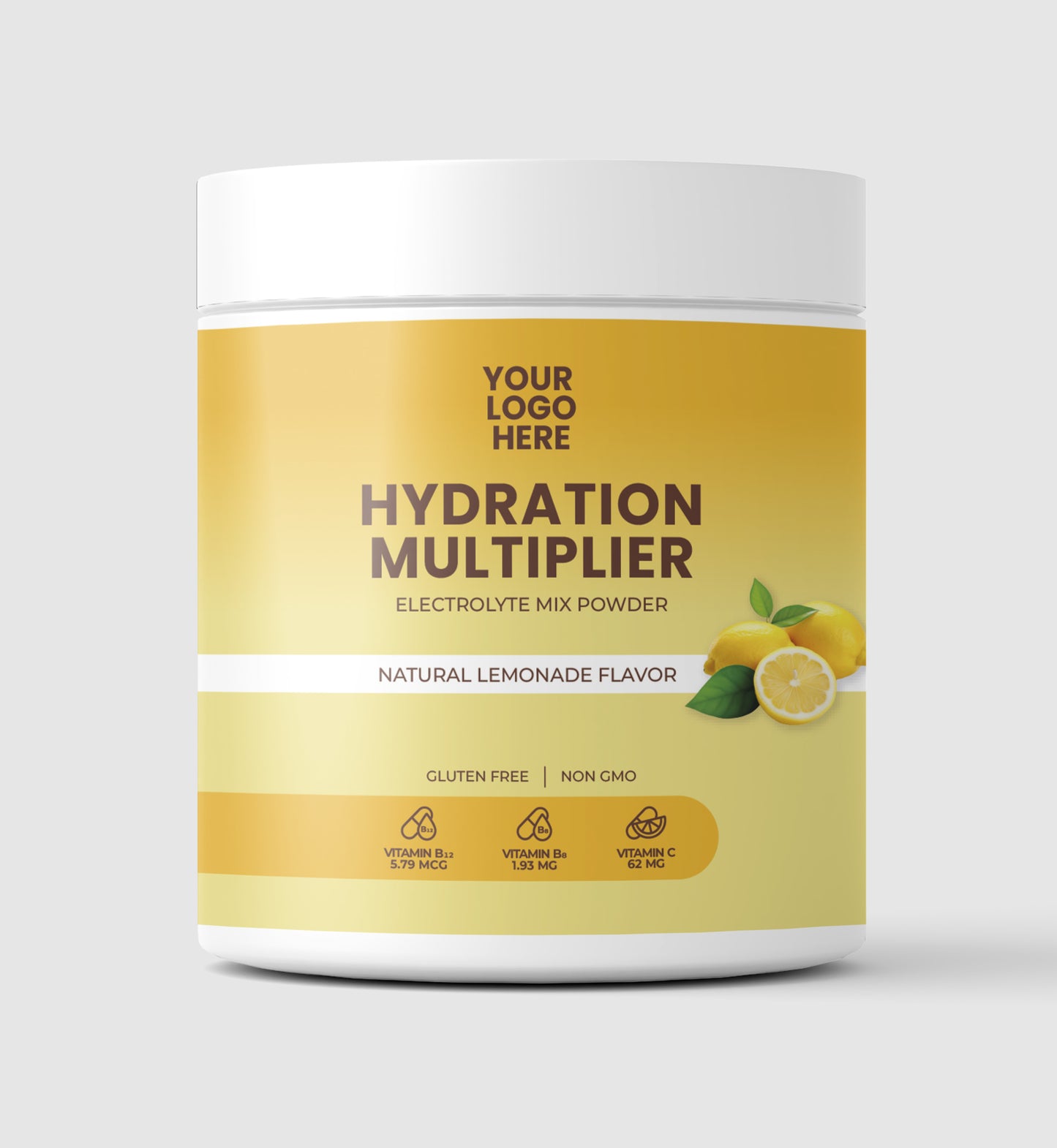 Hydration Multiplier - Vitamins (C,D,B8,B12), Niacin, Pantothenic Acid, Citric Acid & Natural Lemonade Flavor