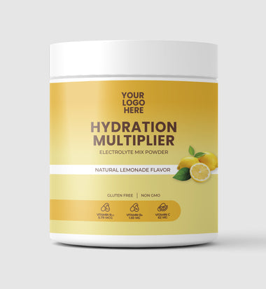 Hydration Multiplier - Vitamins (C,D,B8,B12), Niacin, Pantothenic Acid, Citric Acid & Natural Lemonade Flavor
