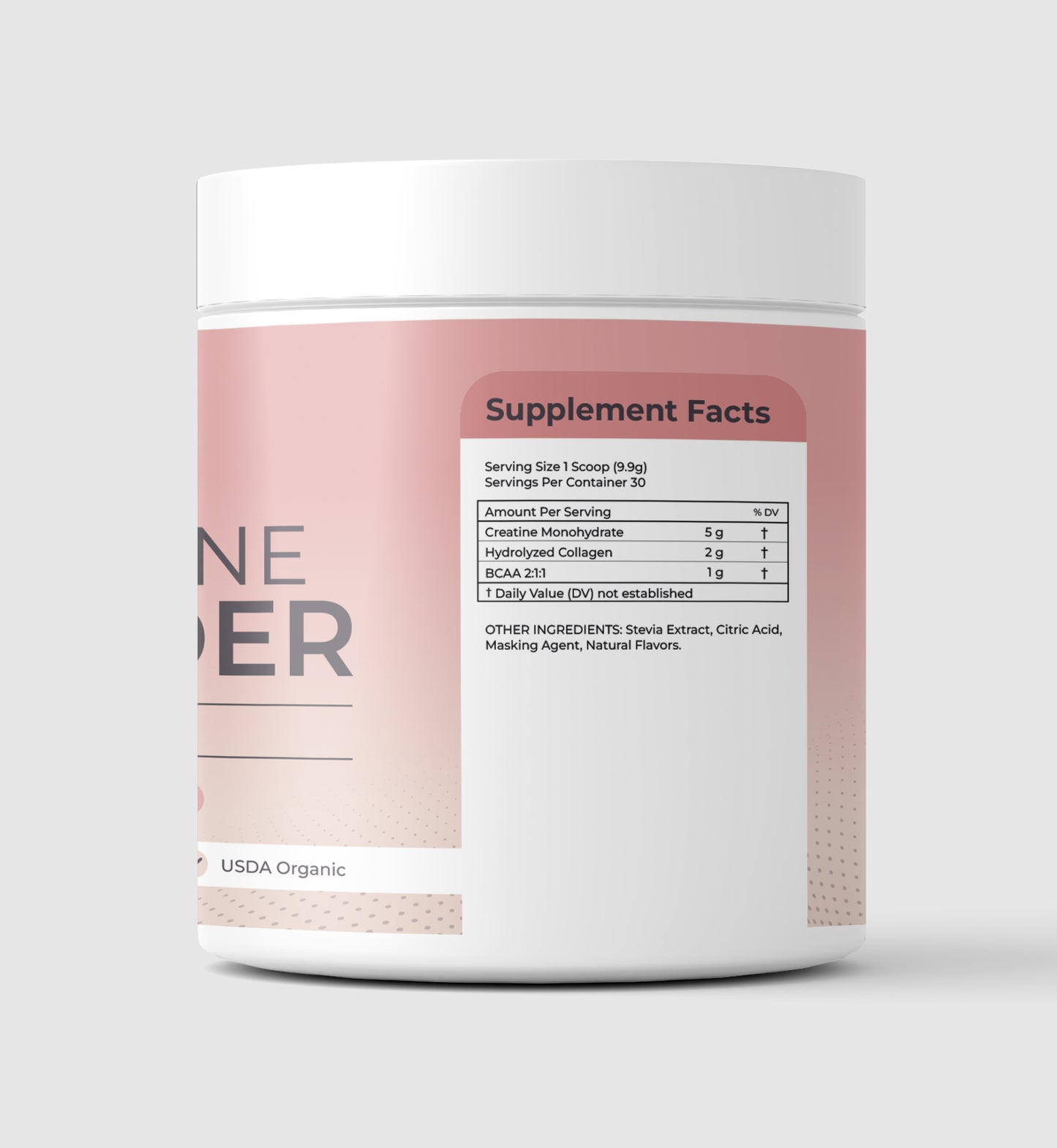 Creatine Powder for Women - Creatine Monohydrate, Hydrolyzed Collagen, BCAA 2:1:1, Citric Acid, Natural Flavors