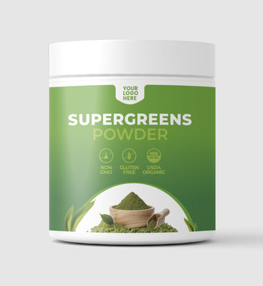 Supergreens Powder - Organic Wholefood & Prebiotic, Fiber & Adaptogen, Antioxidant, Metabolism & Cleanse, Immunity & Detox, Non-GMO, Vegetarian