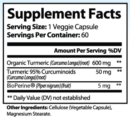 Turmeric with BioPerine Capsule for Wellness